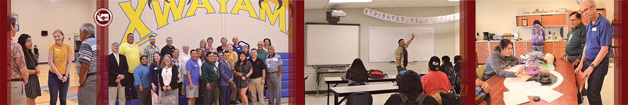 Decorative photo collage from the Tribal School in Yakama Nation 