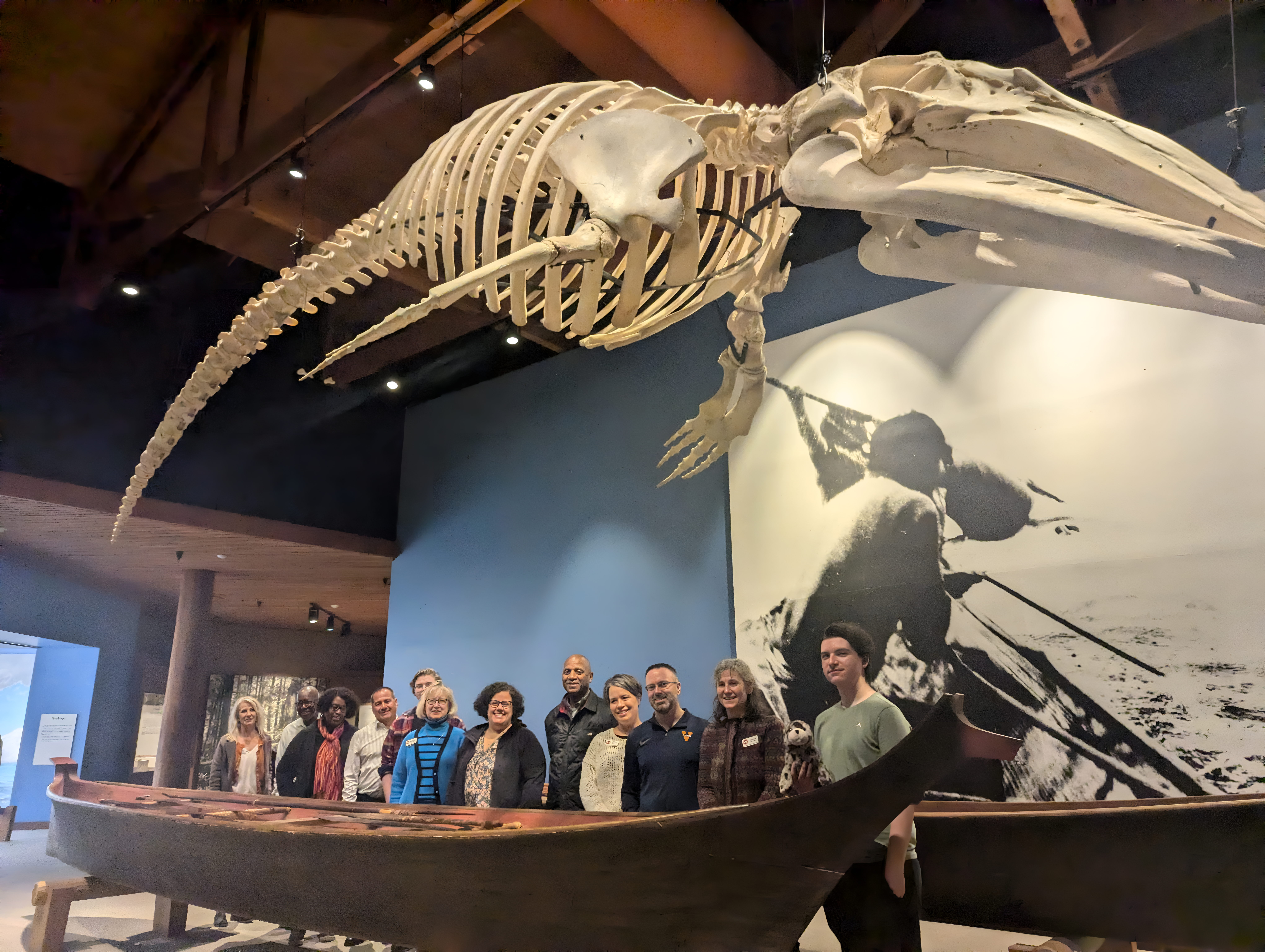 The Board takes a photo at the Makah Cultural & Research Center Museum in Fall 2024