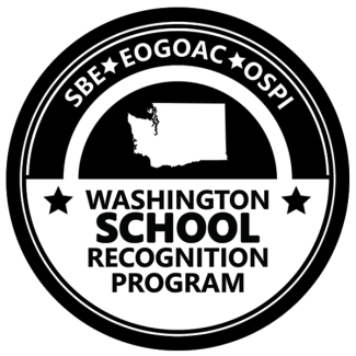 Washington School Recognition Program Black and White circle logo